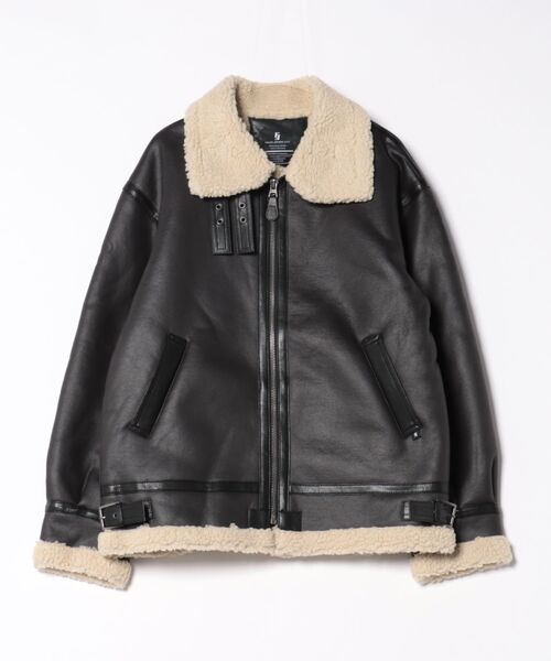 Valley Apparel（バレーアパレル）の「Valley Apparel / B-3 フェイクムートンジャケット / VA5003（ムートンコート・レディース・ブラウン/ブラック・X-LARGE/LARGE）」の7枚目の写真