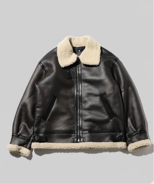 Valley Apparel（バレーアパレル）の「Valley Apparel / B-3 フェイクムートンジャケット / VA5003（ムートンコート・レディース・ブラウン/ブラック・X-LARGE/LARGE）」の3枚目の写真