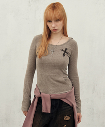 Midnight Move | sl cross hood (beige)(パーカー)