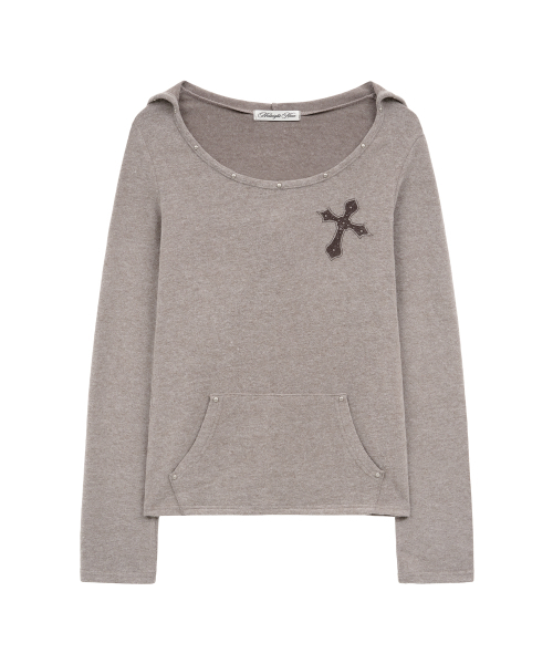 Midnight Move(ミッドナイトムーブ)の「sl cross hood (beige)(パーカー・レディース・その他・FREE)」の2枚目の写真