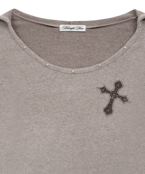 Midnight Move(ミッドナイトムーブ)の「sl cross hood (beige)(パーカー・レディース・その他・FREE)」の3枚目の写真
