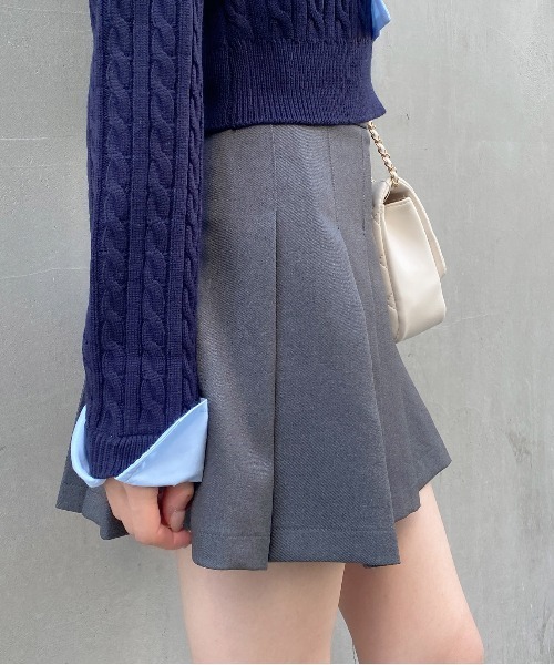 INGNI（イング）の「プリーツミニスカパン（スカート・レディース・ブラック/グレー・FREE）」の6枚目の写真