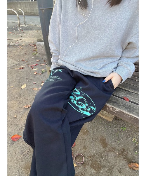BGL(ビージーエル)の「PRINT SWEAT PANTS(スウェットパンツ・レディース・ブラック/グレー・XL/L/M/S)」の15枚目の写真