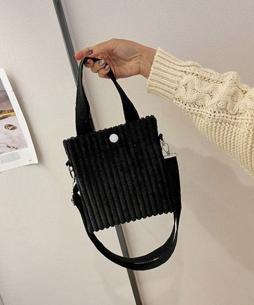 Miniministore(ミニミニストア)の「コーデュロイショルダーバッグ ミニバッグ(ショルダーバッグ・レディース・アイボリー/マジェンタ/ホワイト/ベージュ/ブラック・FREE)」の14枚目の写真