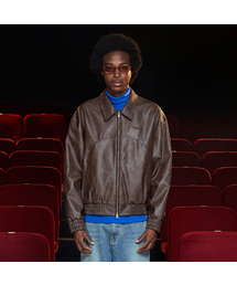 UNALLOYED（アナロイド）の「ビーガンレザーウエスタンブルゾンジャケット / ブラウン（ライダースジャケット）」