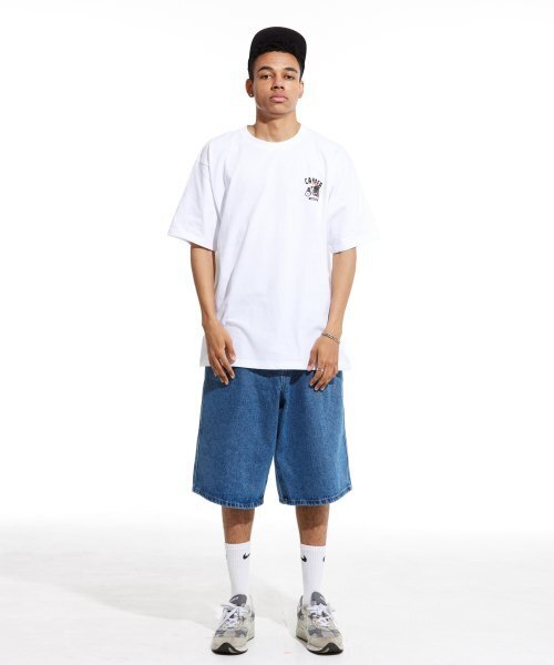 CREAM SODA LAB(クリームソーダラボ)の「LABモトキャンプ スモールロゴ 半袖Tシャツ ホワイト ブラック(Tシャツ/カットソー・メンズ・その他・LARGE/MEDIUM/X-LARGE/XX-LARGE)」の3枚目の写真