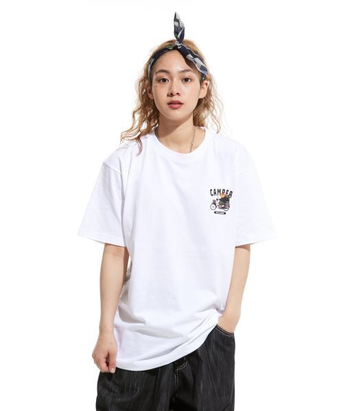 CREAM SODA LAB(クリームソーダラボ)の「LABモトキャンプ スモールロゴ 半袖Tシャツ ホワイト ブラック(Tシャツ/カットソー・メンズ・その他・LARGE/MEDIUM/X-LARGE/XX-LARGE)」の7枚目の写真