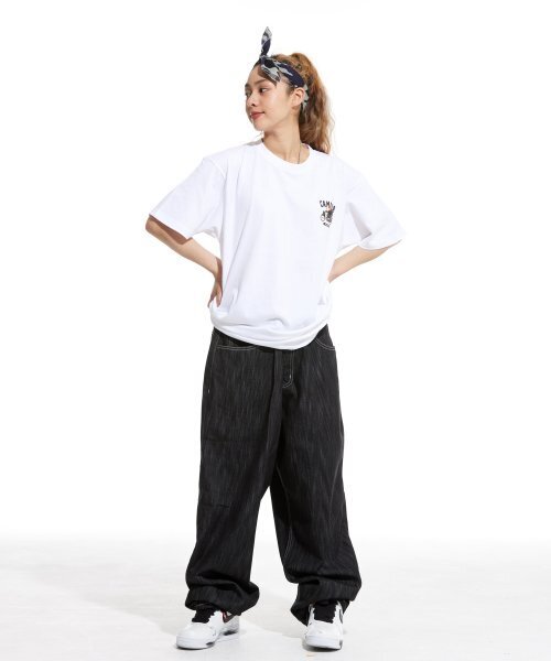 CREAM SODA LAB(クリームソーダラボ)の「LABモトキャンプ スモールロゴ 半袖Tシャツ ホワイト ブラック(Tシャツ/カットソー・メンズ・その他・LARGE/MEDIUM/X-LARGE/XX-LARGE)」の9枚目の写真
