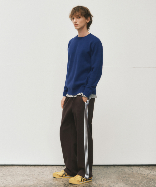 WEDNESDAY OASIS（ウェンズデーオアシス）の「オータムファブリックウールブレンドニット_BLUE(WC25-KN59)（ニット/セーター・メンズ・ブルー・MEDIUM/LARGE）」の3枚目の写真