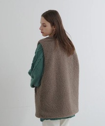 merrylatte | オーバーデザインボアベスト(ベスト)