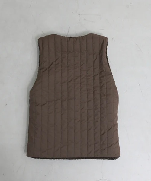 merrylatte（メリーラテ）の「オーバーデザインボアベスト（ベスト・レディース・ベージュ/ブラウン・FREE）」の13枚目の写真