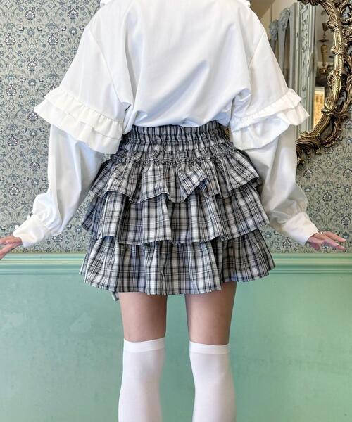 Whinny(ホワイニー)の「Whinny/ましゅまろリボン軍団(スカート・レディース・グレー系その他2/ブルー系その他2/ブラック・FREE)」の6枚目の写真