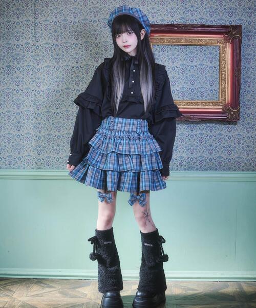 Whinny(ホワイニー)の「Whinny/ましゅまろリボン軍団(スカート・レディース・グレー系その他2/ブルー系その他2/ブラック・FREE)」の7枚目の写真