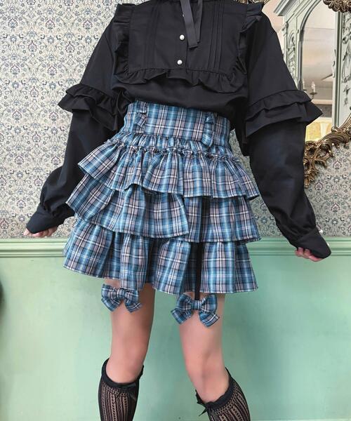 Whinny(ホワイニー)の「Whinny/ましゅまろリボン軍団(スカート・レディース・グレー系その他2/ブルー系その他2/ブラック・FREE)」の8枚目の写真