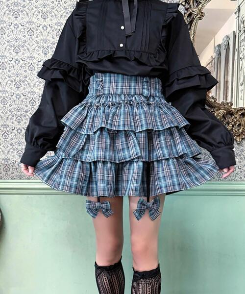 Whinny(ホワイニー)の「Whinny/ましゅまろリボン軍団(スカート・レディース・グレー系その他2/ブルー系その他2/ブラック・FREE)」の9枚目の写真