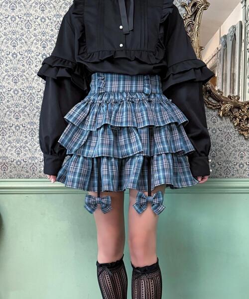 Whinny(ホワイニー)の「Whinny/ましゅまろリボン軍団(スカート・レディース・グレー系その他2/ブルー系その他2/ブラック・FREE)」の12枚目の写真