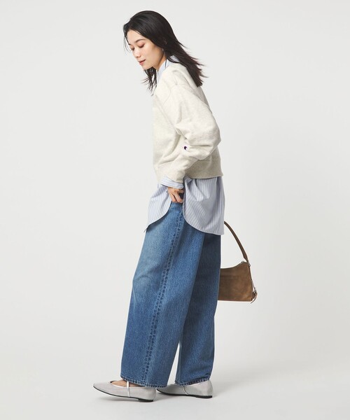 Champion(チャンピオン)の「【別注】<Champion>ロングスリーブ スウェット プルオーバー(スウェット・レディース・ナチュラル/ブラック/ライトブルー・FREE)」の14枚目の写真