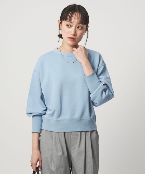 Champion(チャンピオン)の「【別注】<Champion>ロングスリーブ スウェット プルオーバー(スウェット・レディース・ナチュラル/ブラック/ライトブルー・FREE)」の18枚目の写真