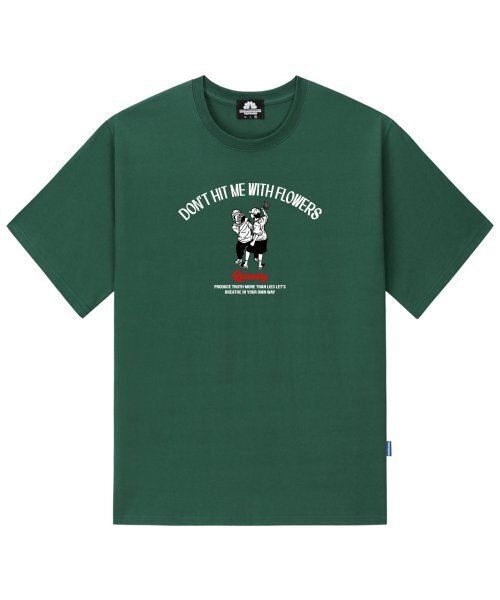 TRIPSHION(トリップション)の「DON’T HIT ME WITH FLOWERS GRAPHIC Tシャツ - グリーン(Tシャツ/カットソー・メンズ・その他・LARGE/MEDIUM/X-LARGE)」の1枚目の写真