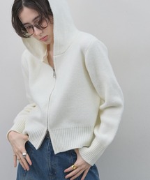 WZIPニットパーカー