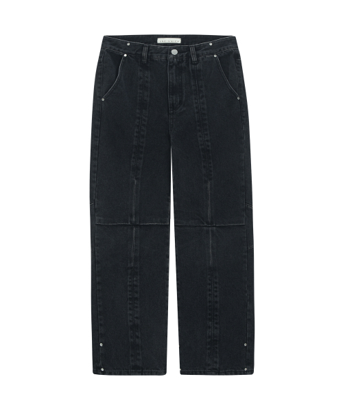 UNGIMMICK(アンジミック)の「FLOWER WORK DENIM PANTS (BLACK)(デニムパンツ・メンズ・その他・SMALL/MEDIUM)」の1枚目の写真