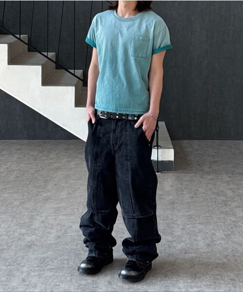 UNGIMMICK(アンジミック)の「FLOWER WORK DENIM PANTS (BLACK)(デニムパンツ・メンズ・その他・SMALL/MEDIUM)」の3枚目の写真