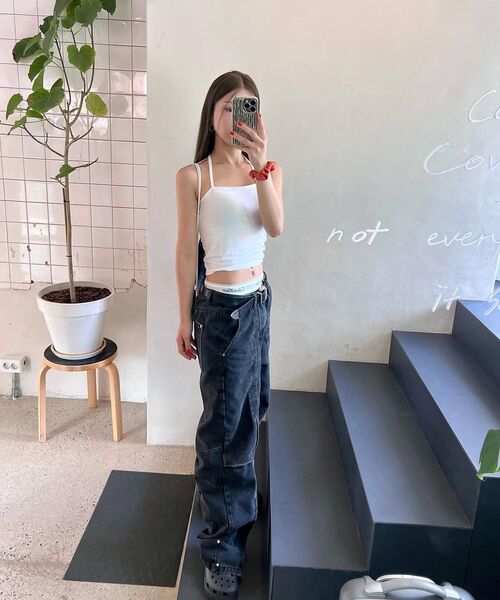 UNGIMMICK(アンジミック)の「FLOWER WORK DENIM PANTS (BLACK)(デニムパンツ・メンズ・その他・SMALL/MEDIUM)」の5枚目の写真
