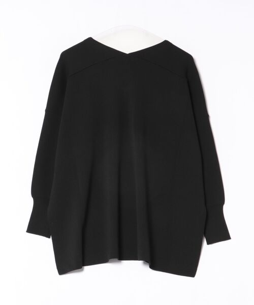 DESIGNWORKS（デザインワークス）の「ハーフミラノVネックプルオーバー（ニット/セーター・レディース・ブラック・フリー）」の12枚目の写真