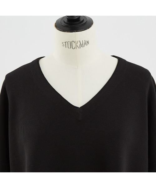 DESIGNWORKS（デザインワークス）の「ハーフミラノVネックプルオーバー（ニット/セーター・レディース・ブラック・フリー）」の13枚目の写真