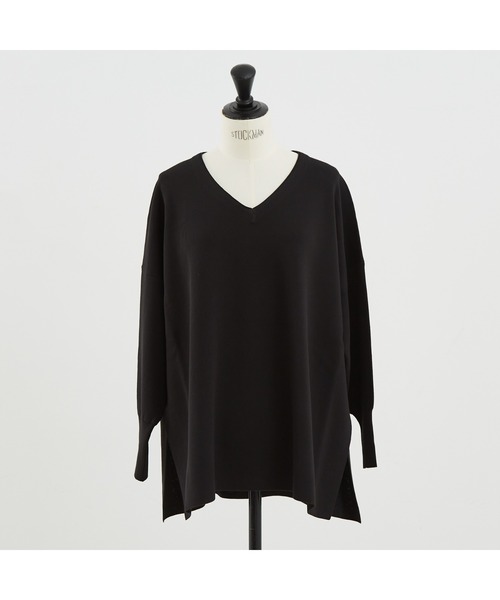 DESIGNWORKS（デザインワークス）の「ハーフミラノVネックプルオーバー（ニット/セーター・レディース・ブラック・フリー）」の16枚目の写真