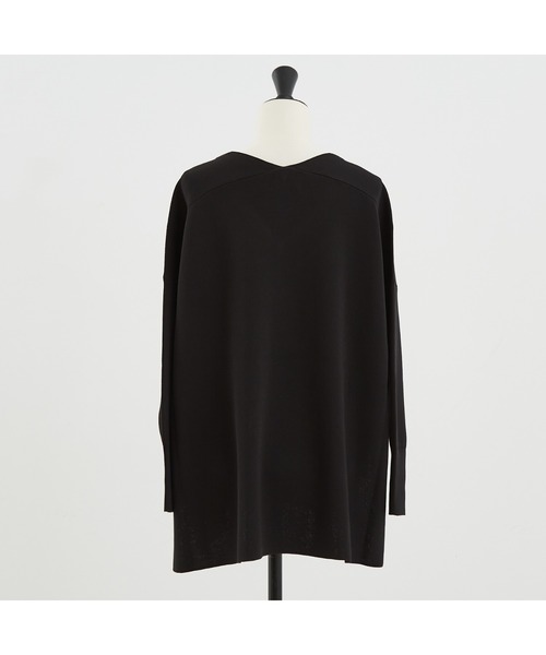 DESIGNWORKS（デザインワークス）の「ハーフミラノVネックプルオーバー（ニット/セーター・レディース・ブラック・フリー）」の3枚目の写真