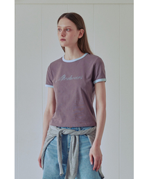 LOGO RINGER TEE (PLUM)