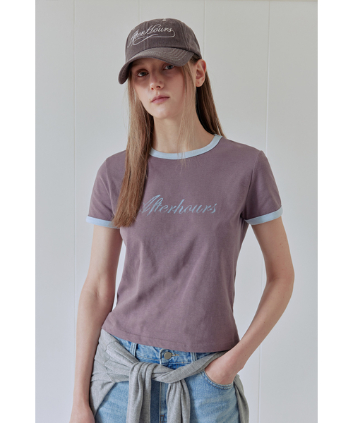 AFTERHOURS（アフターアワーズ）の「LOGO RINGER TEE (PLUM)（Tシャツ/カットソー・レディース・その他・FREE）」の5枚目の写真