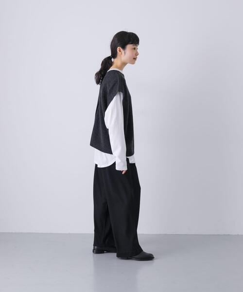 かぐれ（カグレ）の「ハミルトン2WAYベスト（ニット/セーター・レディース・オートミール/チャコールグレー・FREE）」の13枚目の写真