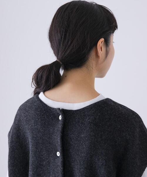 かぐれ（カグレ）の「ハミルトン2WAYベスト（ニット/セーター・レディース・オートミール/チャコールグレー・FREE）」の19枚目の写真