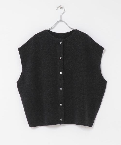 かぐれ（カグレ）の「ハミルトン2WAYベスト（ニット/セーター・レディース・オートミール/チャコールグレー・FREE）」の20枚目の写真