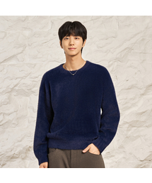 クロップ」に該当するニット/セーター（ブルー・ネイビー/青色系