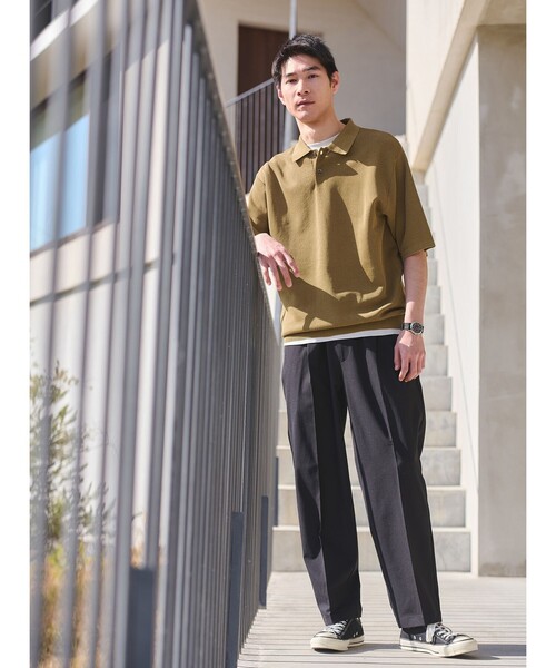 green label relaxing(グリーンレーベルリラクシング)の「FREELITCH オルマイ ワイド W3 イージーパンツ -2WAYストレッチ・吸水速乾-(その他パンツ・メンズ・ダークブラウン/コバルトブルー/ブラック・XL/L/M/S)」の20枚目の写真