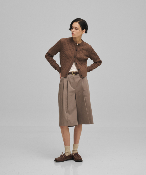ANOTHER OFFICE WOMEN(アナザー オフィス ウーマン)の「w. Officer Bermuda Pants (Dark Mink)(その他パンツ・レディース・その他・36/34)」の4枚目の写真