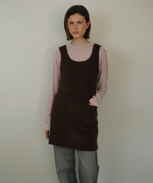 FUR VINTAGE DRESS BROWN