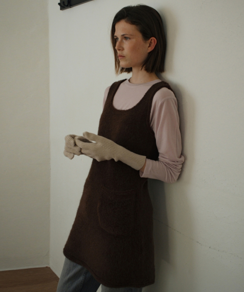 UNNOUT(アナウト)の「FUR VINTAGE DRESS BROWN(ワンピース・レディース・その他・ONE SIZE)」の4枚目の写真