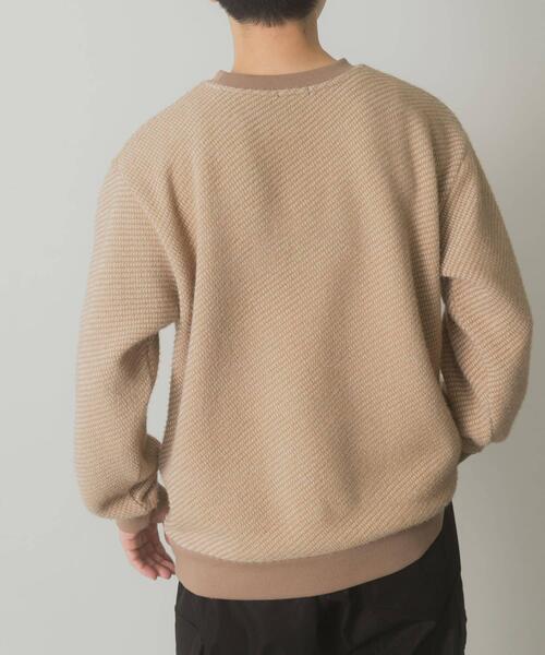 ITEMS URBANRESEARCH（アイテムズ アーバンリサーチ）の「フェザーヤーン クルーネック ニットソー（Tシャツ/カットソー・メンズ・イエロー/ブラック/モカ・LARGE/MEDIUM）」の6枚目の写真