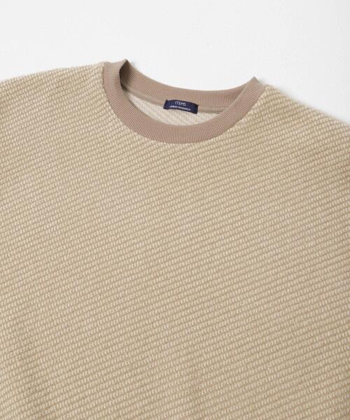 ITEMS URBANRESEARCH（アイテムズ アーバンリサーチ）の「フェザーヤーン クルーネック ニットソー（Tシャツ/カットソー・メンズ・イエロー/ブラック/モカ・LARGE/MEDIUM）」の9枚目の写真