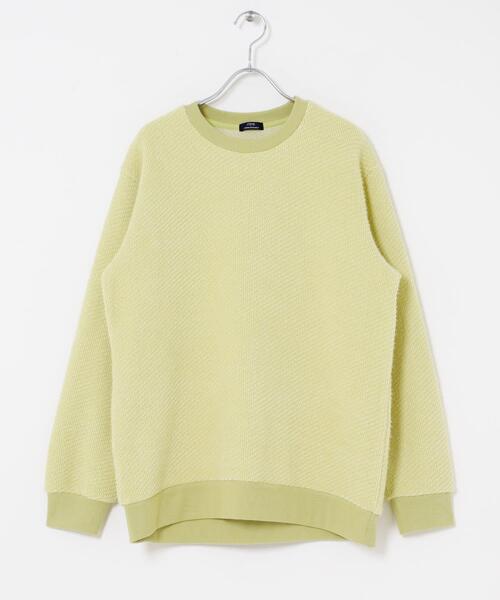 ITEMS URBANRESEARCH（アイテムズ アーバンリサーチ）の「フェザーヤーン クルーネック ニットソー（Tシャツ/カットソー・メンズ・イエロー/ブラック/モカ・LARGE/MEDIUM）」の17枚目の写真