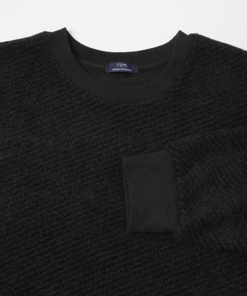 ITEMS URBANRESEARCH(アイテムズ アーバンリサーチ)の「フェザーヤーン クルーネック ニットソー(Tシャツ/カットソー・メンズ・イエロー/ブラック/モカ・LARGE/MEDIUM)」の16枚目の写真