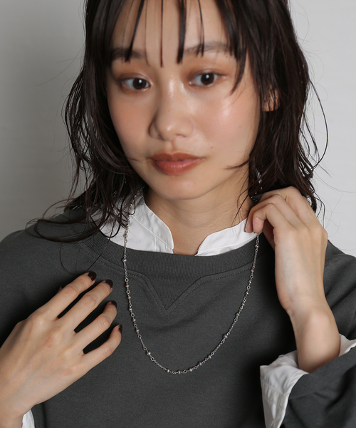 PHILIPPE AUDIBERT(フィリップ オーディベール)の「【PHILIPPE AUDIBERT】Wilna long necklace br(ネックレス・レディース・シルバー・FREE)」の2枚目の写真
