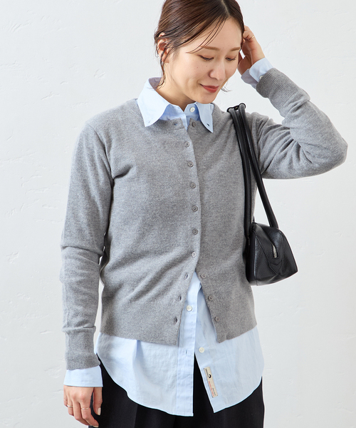 JOURNAL STANDARD（ジャーナルスタンダード）の「コンパクトニットカーディガン（カーディガン/ボレロ・レディース・ピンク/ブラウン/チャコールグレー・FREE）」の2枚目の写真