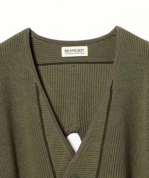 BEAMS BOY（ビームスボーイ）の「ショート ミリタリー ライナー カーディガン（カーディガン/ボレロ・レディース・ブラック/オリーブ・1/2）」の15枚目の写真