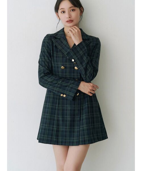 MERCURYDUO（マーキュリーデュオ）の「【追加生産】2WAYフィット&フレアジャケットワンピース（ワンピース・レディース・アイボリー/グレー・MEDIUM/SMALL）」の10枚目の写真