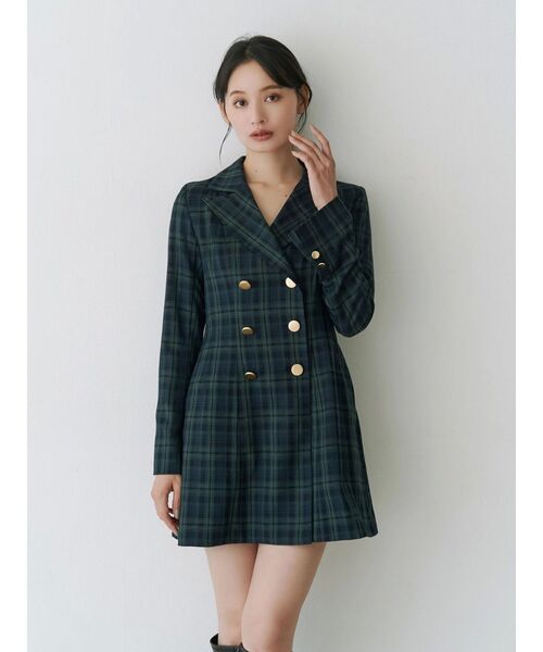 MERCURYDUO（マーキュリーデュオ）の「【追加生産】2WAYフィット&フレアジャケットワンピース（ワンピース・レディース・アイボリー/グレー・MEDIUM/SMALL）」の11枚目の写真